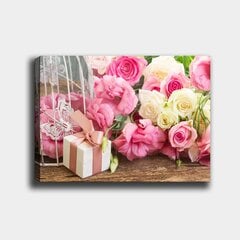 Reprodukcija Gėlės ir dovanėlė kaina ir informacija | Reprodukcijos, paveikslai | pigu.lt