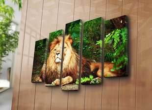 Penkių dalių reprodukcija Liūtas kaina ir informacija | Reprodukcijos, paveikslai | pigu.lt