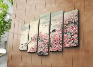 Репродукция из пяти частей Япония цена и информация | Репродукции, картины | pigu.lt