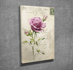 Reprodukcija ant drobės Atvirukas su rože kaina ir informacija | Reprodukcijos, paveikslai | pigu.lt