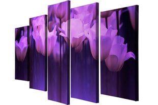 Репродукция из пяти частей Тюльпаны цена и информация | Репродукции, картины | pigu.lt