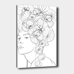 Reprodukcija Moteris su gėlių šukuosena kaina ir informacija | Reprodukcijos, paveikslai | pigu.lt