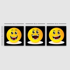 Trijų dalių reprodukcija Emoji kaina ir informacija | Reprodukcijos, paveikslai | pigu.lt