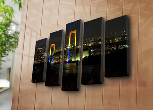Репродукция из пяти частей Мост ночью цена и информация | Репродукции, картины | pigu.lt