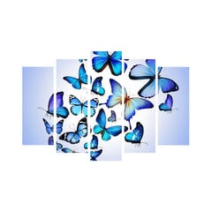 Репродукция из пяти частей Бабочки цена и информация | Репродукции, картины | pigu.lt