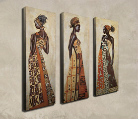 Репродукция из трех частей Африканки цена и информация | Репродукции, картины | pigu.lt