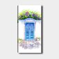 Reprodukcija Mėlynos durys tarp gėlių kaina ir informacija | Reprodukcijos, paveikslai | pigu.lt