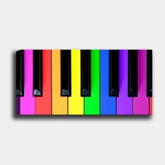 Reprodukcija ant drobės Pianino klavišai, 30x80 cm kaina ir informacija | Reprodukcijos, paveikslai | pigu.lt