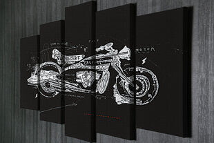Репродукция из пяти частей Мотоцикл цена и информация | Репродукции, картины | pigu.lt