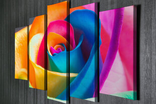 Репродукция из пяти частей Цветной цветок розы цена и информация | Репродукции, картины | pigu.lt