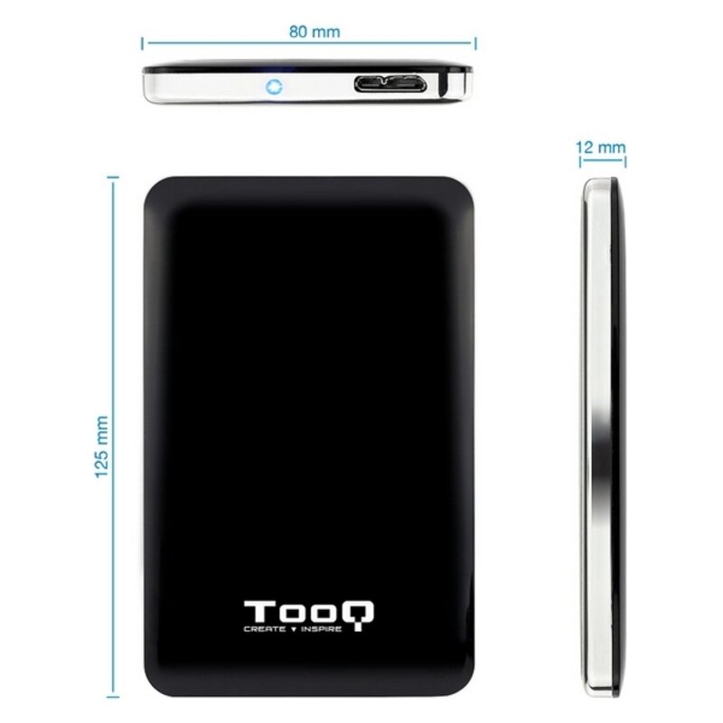 Kietojo disko dėklas TooQ TQE-2538B 2,5" цена и информация | Išoriniai kietieji diskai (SSD, HDD) | pigu.lt