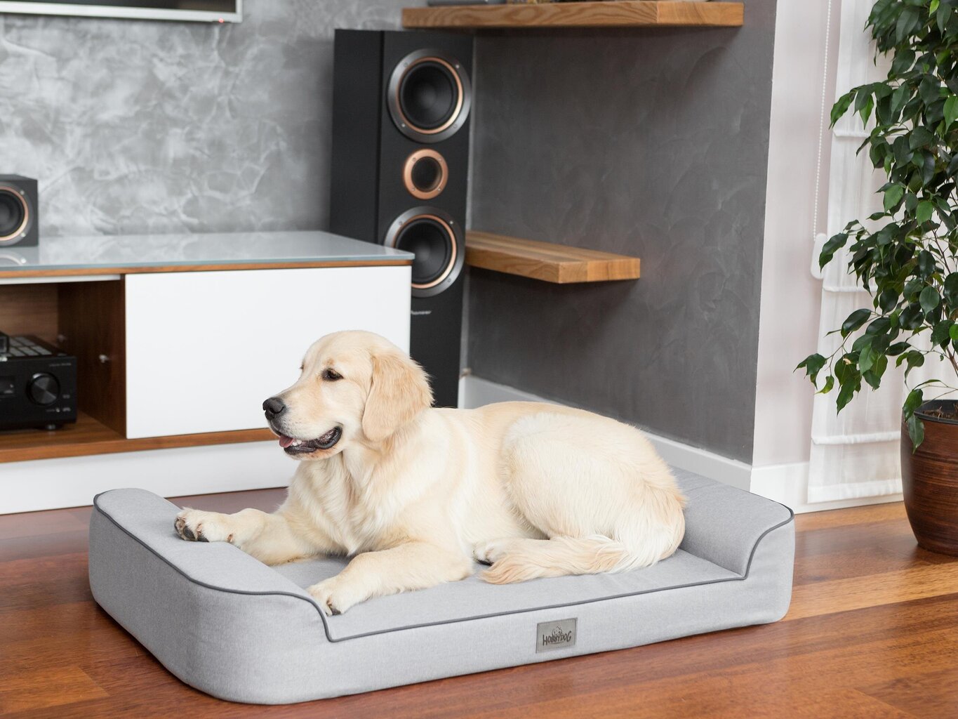 Hobbydog guolis Elegant Light Grey, L, 81x50 cm kaina ir informacija | Guoliai, pagalvėlės | pigu.lt