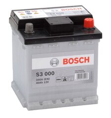 Аккумулятор Bosch 40Ah 340A S3000 цена и информация | Akumuliatoriai | pigu.lt