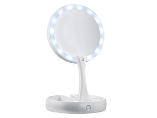 LED apšviestas besisukantis didinamasis veidrodis VRK1642 kaina ir informacija | Kosmetinės, veidrodėliai | pigu.lt