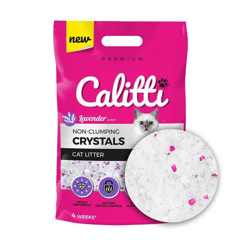 Calitti Crystals Lavender silikoninis kraikas, 3,8 l kaina ir informacija | Kraikas katėms | pigu.lt