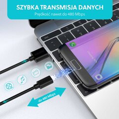 Кабель USB на Micro USB Choetech, AB003 1.2 м (черный) цена и информация | Кабели для телефонов | pigu.lt