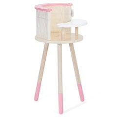 Розовый деревянный стульчик для кормления куклы цена и информация | Игрушки для девочек | pigu.lt