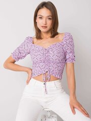 Женская блуза с узором Rue Paris, фиолетовая цена и информация | Женские блузки, рубашки | pigu.lt