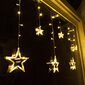 Lempučių žvaigždžių užuolaida цена и информация | Kalėdinės dekoracijos | pigu.lt