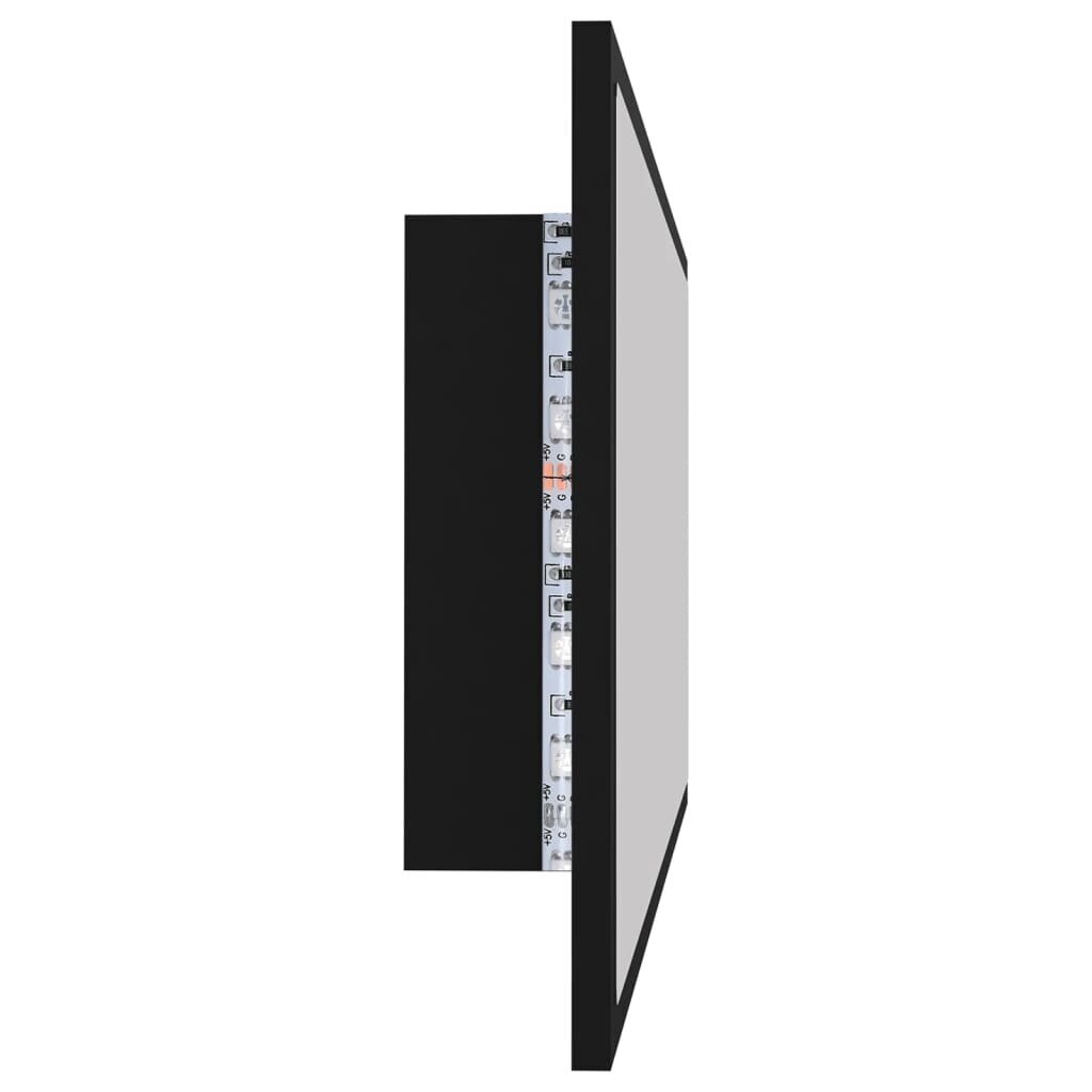 Veidrodis vidaXL LED 100, juodas kaina ir informacija | Vonios veidrodžiai | pigu.lt