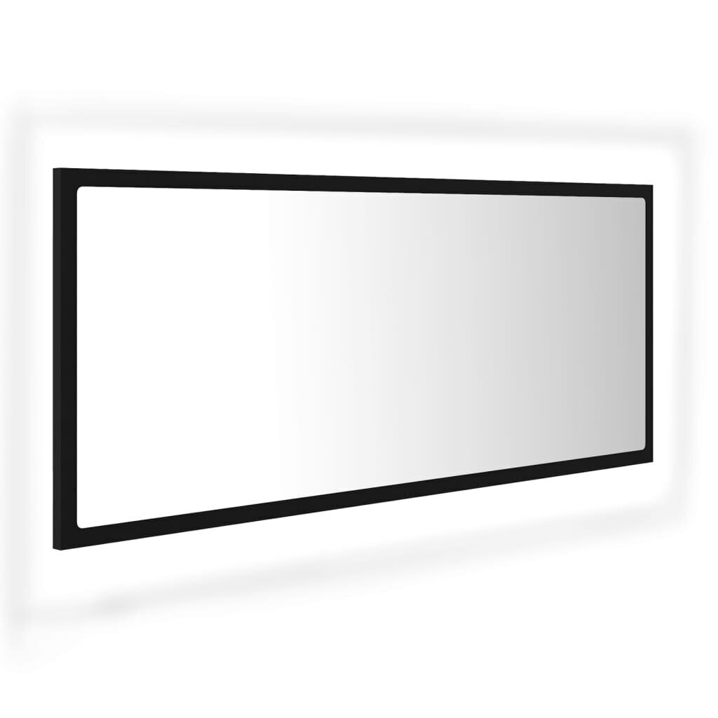 Veidrodis vidaXL LED 100, juodas kaina ir informacija | Vonios veidrodžiai | pigu.lt
