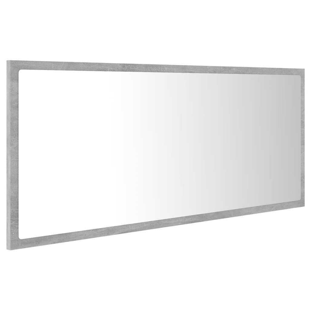 Veidrodis vidaXL LED 100, pilkas kaina ir informacija | Vonios veidrodžiai | pigu.lt