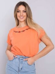 Оранжевая блуза с вышивкой цена и информация | Женские блузки, рубашки | pigu.lt