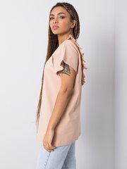 Блуза с вырезом на спине, бежевая цена и информация | Женские блузки, рубашки | pigu.lt