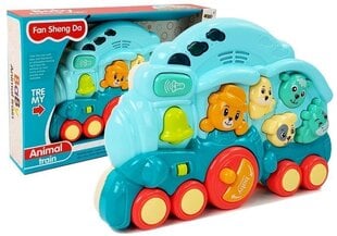 Lean toys Interaktyvus traukinys, mėlynas kaina ir informacija | Žaislai kūdikiams | pigu.lt