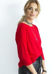 Базовая блуза с рукавом 3/4 красного цвета цена и информация | Женские блузки, рубашки | pigu.lt