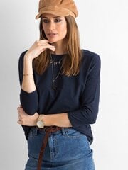Базовая блуза с рукавом 3/4 темно-синего цвета цена и информация | Женские блузки, рубашки | pigu.lt