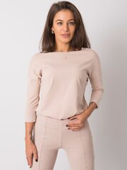 Базовая блуза с рукавом 3/4 бежевого цвета цена и информация | Женские блузки, рубашки | pigu.lt