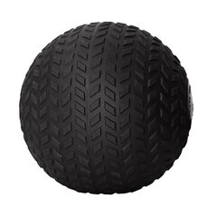 Слэм мяч (23 см) для кросфита & фитнеса с протектором комфортной хватки SportVida, 10 кг, черный цена и информация | Медболы | pigu.lt