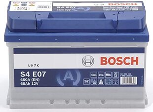 Аккумулятор Bosch EFB 65Ah 650A S4 E07 цена и информация | Аккумуляторы | pigu.lt