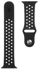 Двойной силиконовый ремешок Tactical 161 для Apple Watch 1/2/3/4/5/6 / SE / 42 мм / 44 мм / черный цена и информация | Аксессуары для смарт-часов и браслетов | pigu.lt