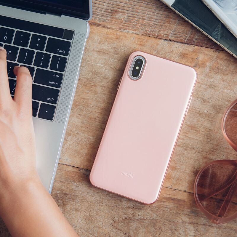 Moshi iGlaze skirtas iPhone Xs Max, rožinis kaina ir informacija | Telefono dėklai | pigu.lt