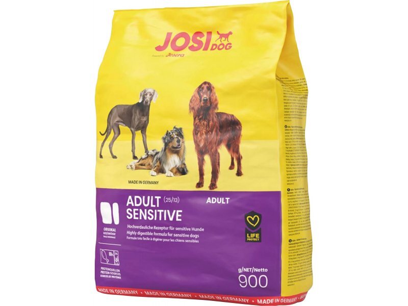 Josera Josidog Adult Sensitive visų veislių suaugusiems šunims, 900 g цена и информация | Sausas maistas šunims | pigu.lt