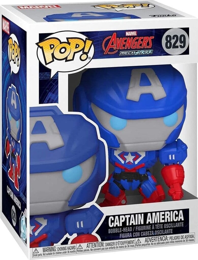 Marvel Mech POP! Vinilinė figūrėlė Kapitonas Amerika 9 cm kaina ir informacija | Žaislai berniukams | pigu.lt
