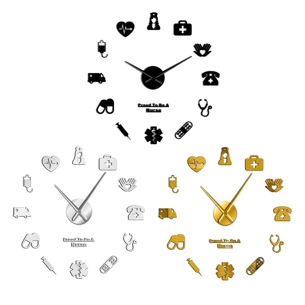 3D laikrodis Padėkos dovana slaugytojai(ui) kaina ir informacija | Laikrodžiai | pigu.lt
