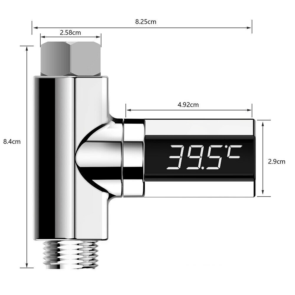 Skaitmeninis vandens termometras dušui kaina ir informacija | Vonios kambario aksesuarai | pigu.lt