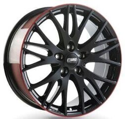 Cms C8 Black red gloss 8.0R18 5X112/35 72.6 цена и информация | Литые диски | pigu.lt