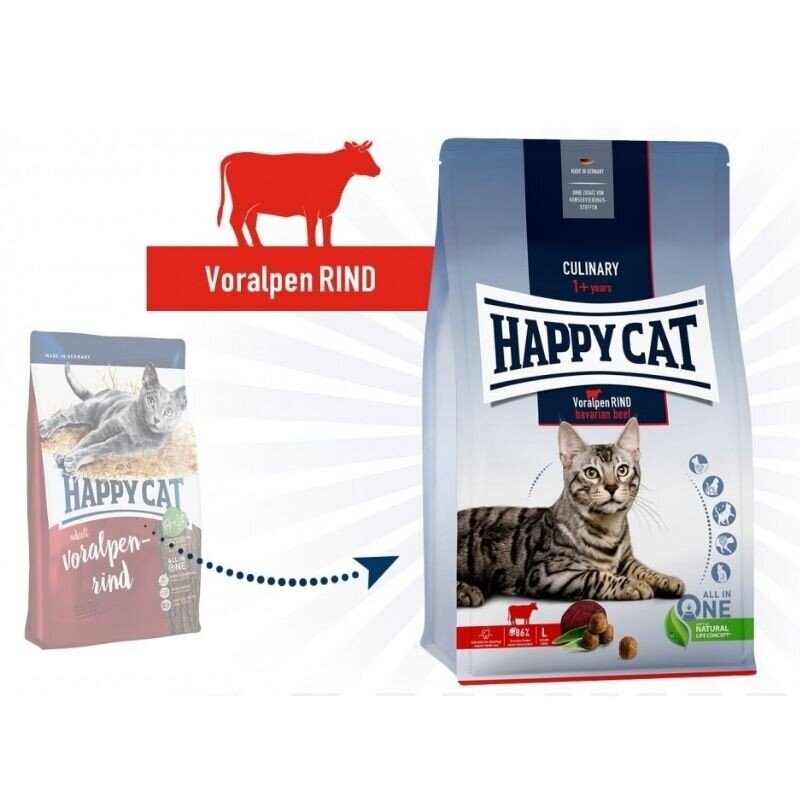 Happy Cat su jautiena, 4 kg kaina ir informacija | Sausas maistas katėms | pigu.lt