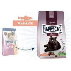 Корм Happy Cat для стерилизованных кошек с лососем Sterilised Atlantik Lachs, 4 кг цена и информация | Сухой корм для кошек | pigu.lt