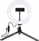 Puluz tripodas su žiedine LED lempa 20 cm цена и информация | Fotografijos apšvietimo įranga | pigu.lt