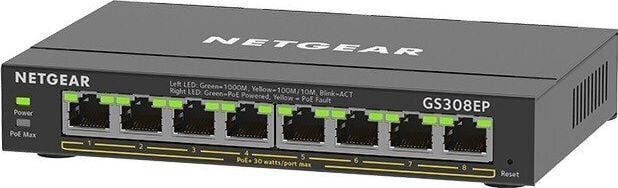 Komutatorius Netgear GS308EP-100PES цена и информация | Komutatoriai (Switch) | pigu.lt