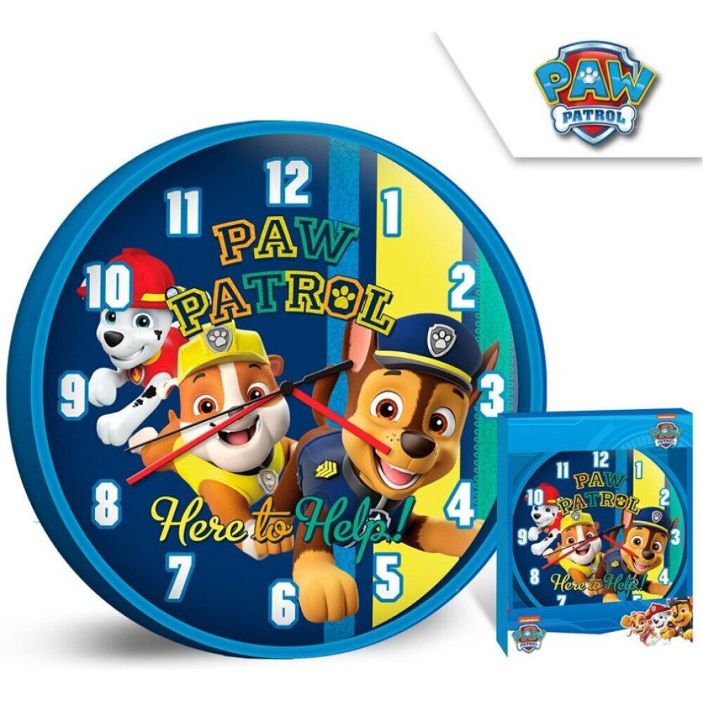 Sieninis laikrodis Paw Patrol, 25 cm цена и информация | Aksesuarai vaikams | pigu.lt
