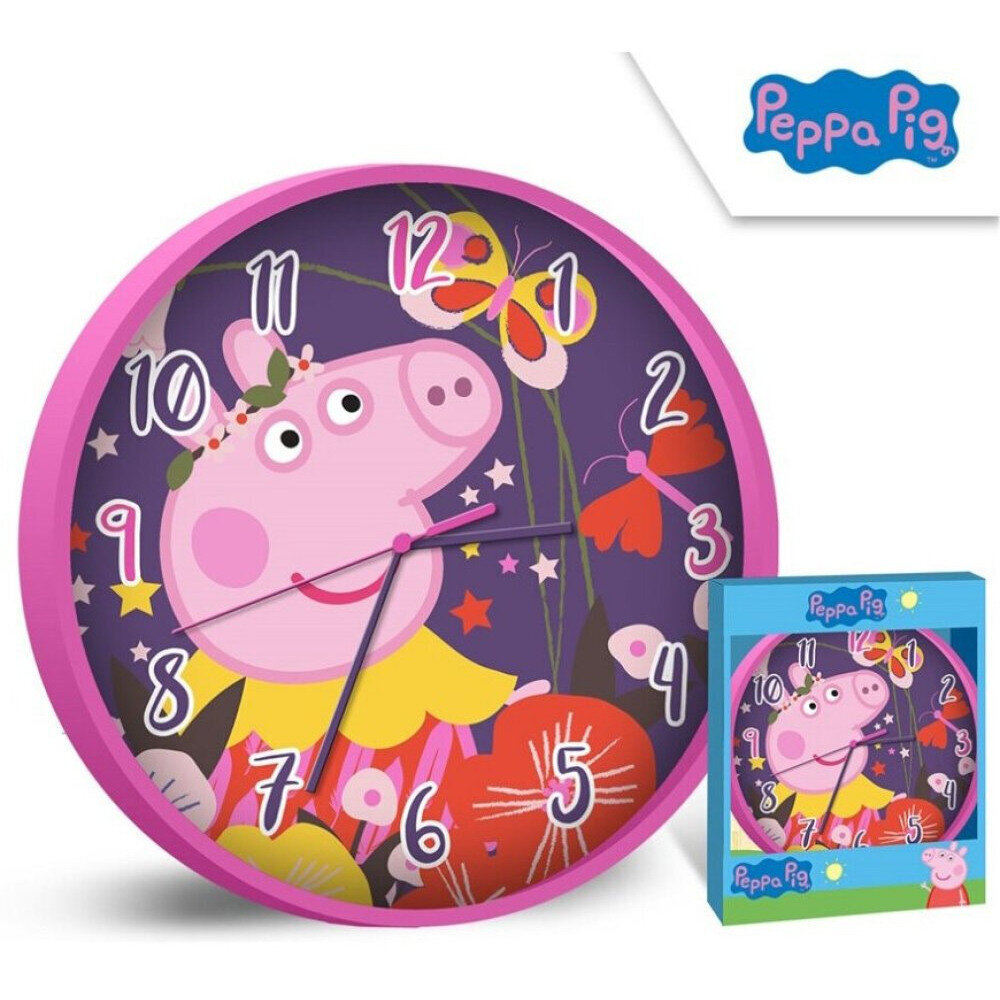 Sieninis laikrodis Peppa Pig, 25 cm kaina ir informacija | Aksesuarai vaikams | pigu.lt