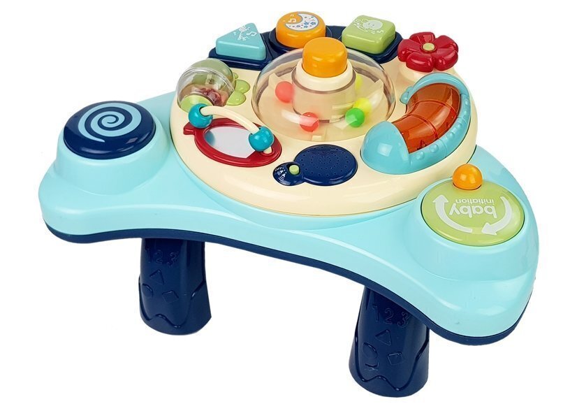 Interaktyvus muzikinis staliukas, mėlynas kaina ir informacija | Žaislai kūdikiams | pigu.lt