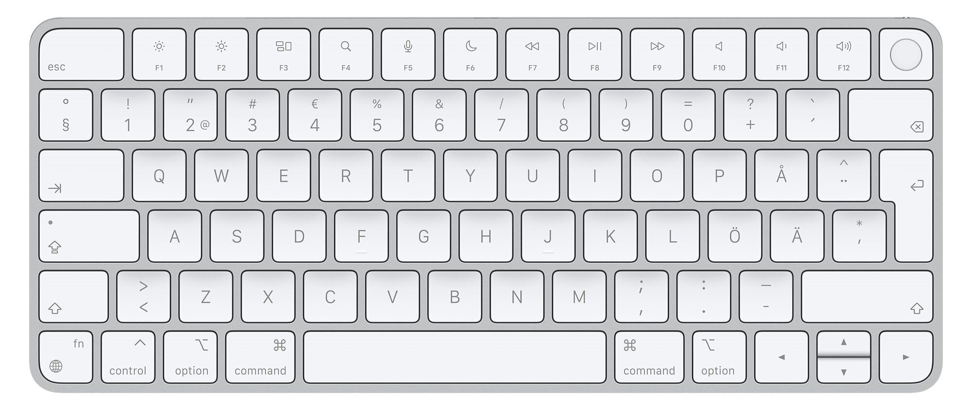 Magic Keyboard with Touch ID for Mac computers with Apple silicon - Swedish - MK293S/A цена и информация | Klaviatūros | pigu.lt