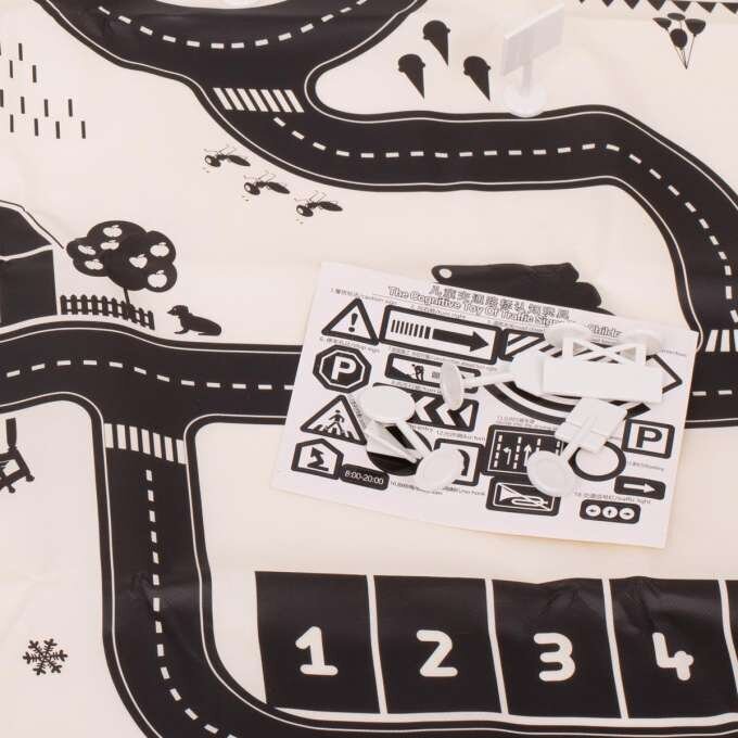 Žaidimų kilimėlis "Miesto gatvė ir kelio ženklai", 130 x 100 cm kaina ir informacija | Lavinimo kilimėliai | pigu.lt